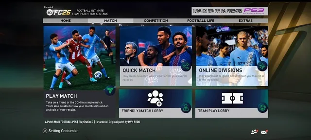 FC26 PS3 MOBILE OFFLINE
